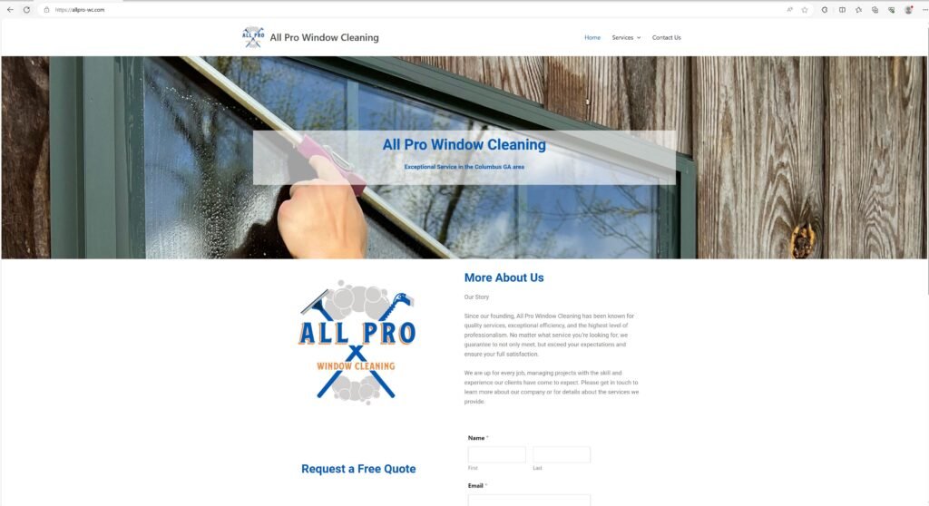 web design work auburn all pro wc